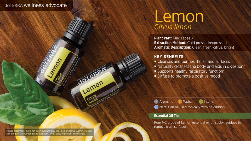 Lemon Essential Oil Tip Sheet