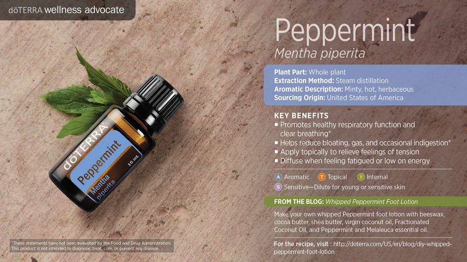 Peppermint Essential Oil Tip Sheet